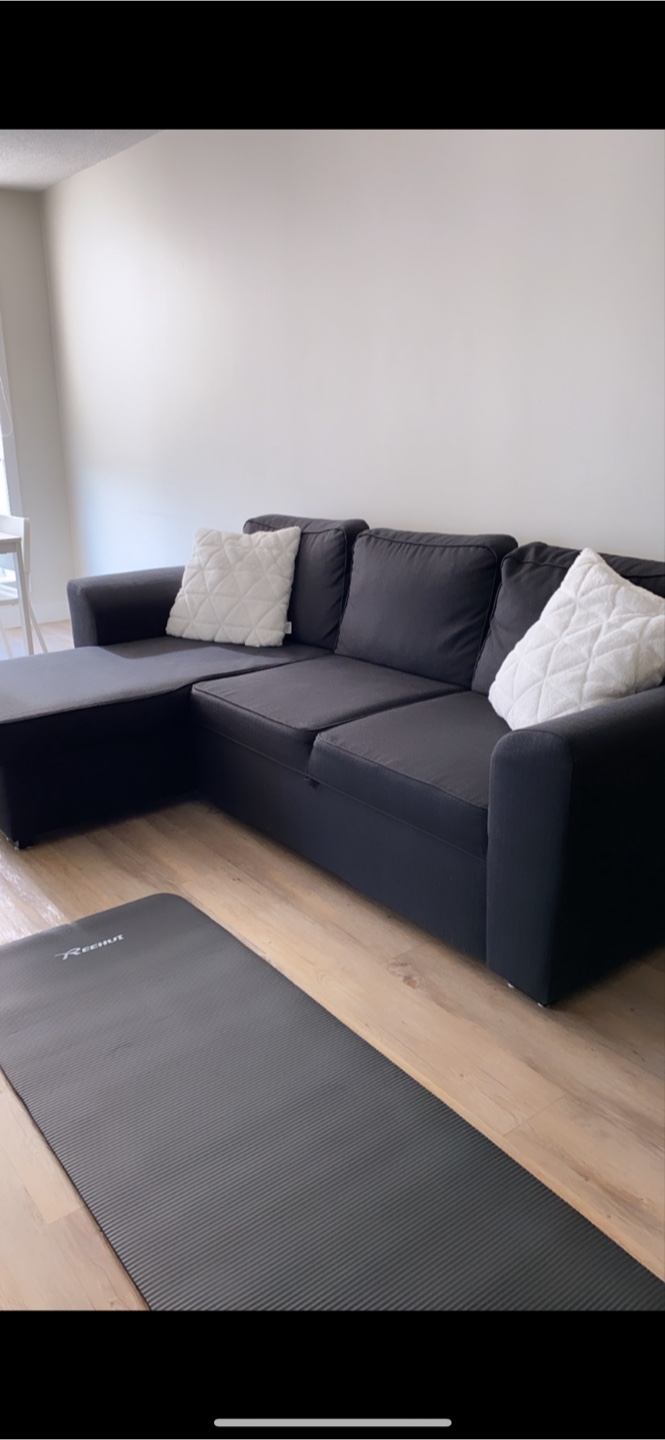 Black Structube Sofa Bed with Storage - photo 2