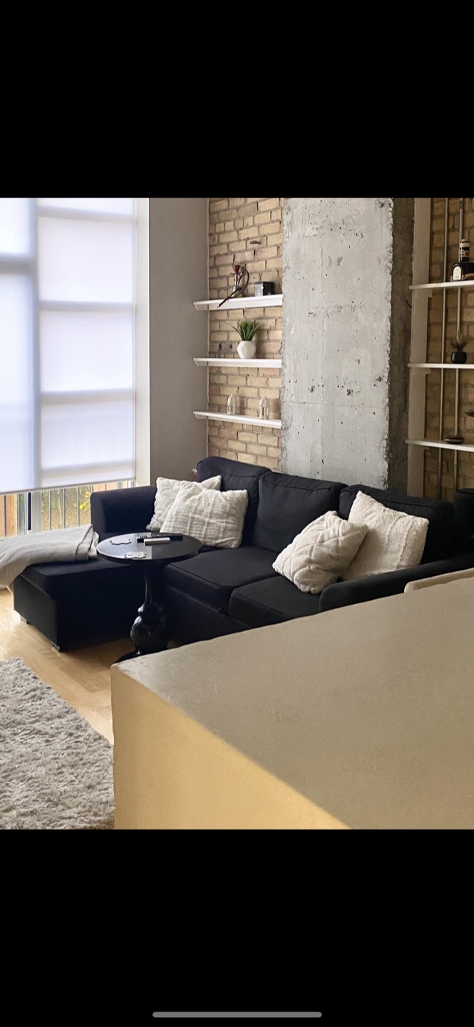 Black Structube Sofa Bed with Storage