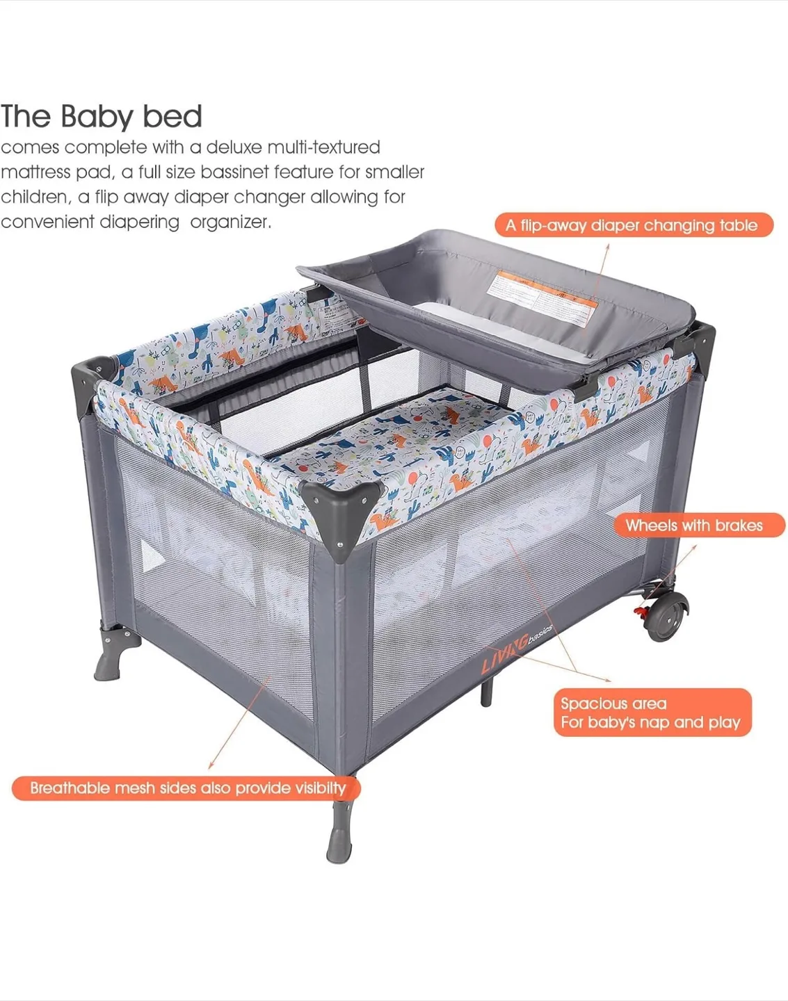 Living Basics Baby Bed Playard image indicator(4)