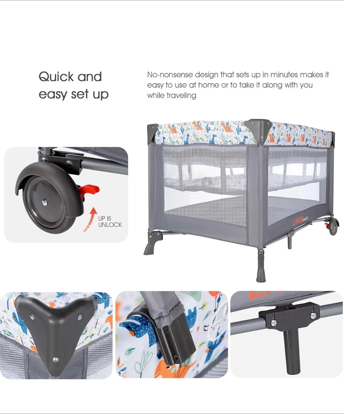 Living Basics Baby Bed Playard image indicator(3)