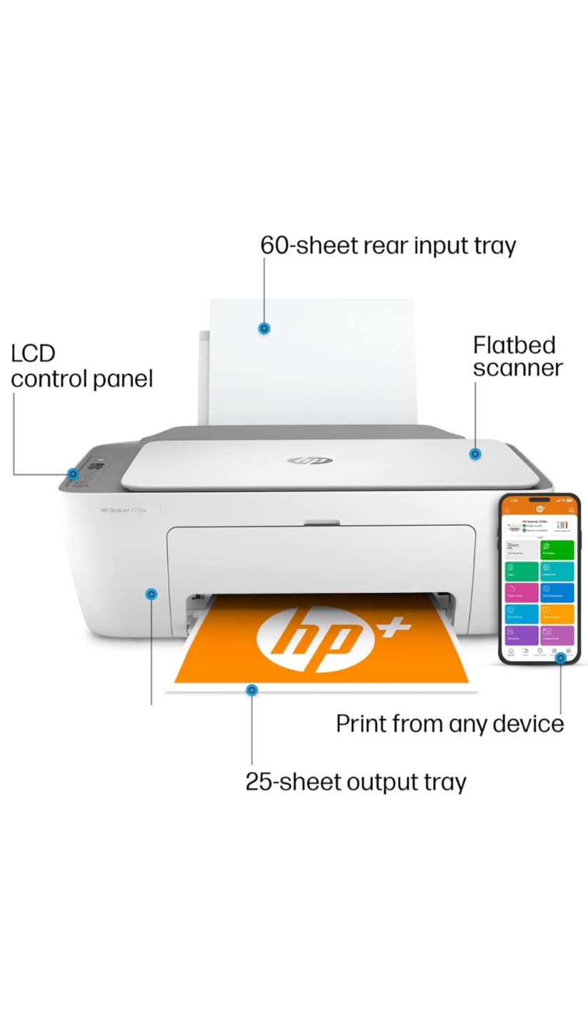 HP DeskJet 2755e Printer - White - photo 2