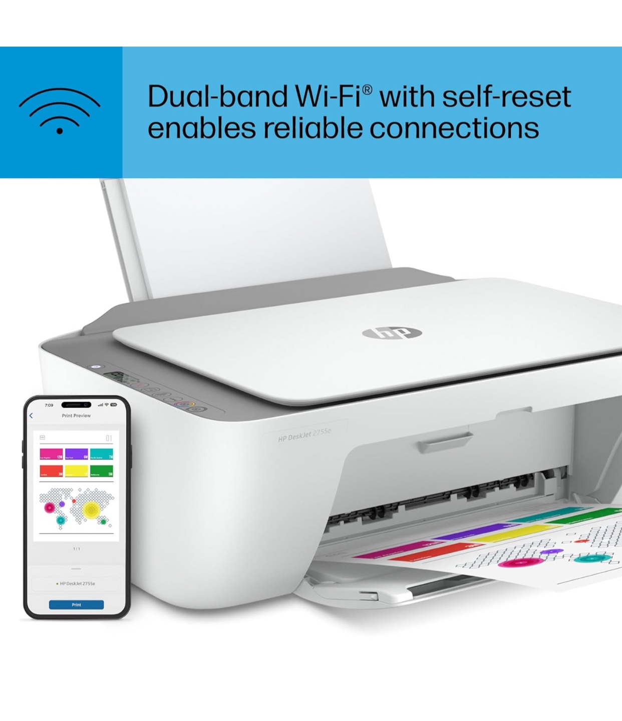 HP DeskJet 2755e Printer - White - photo 4
