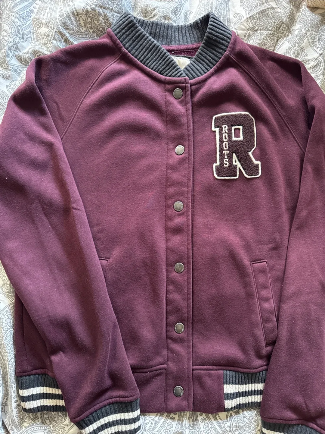 Roots Canada Varsity Jacket - Size Medium thumbnail