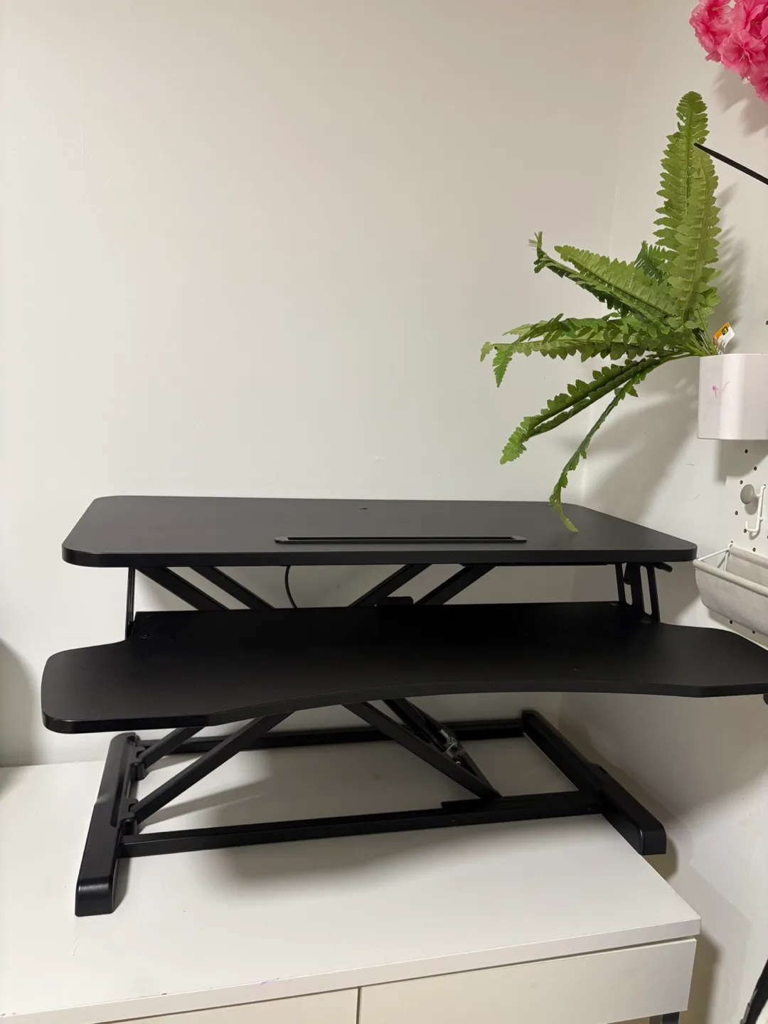 Black Sit Stand Desk Riser thumbnail