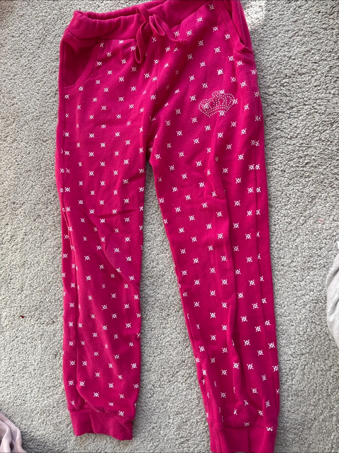 Pink Crown Print Lounge Pants thumbnail