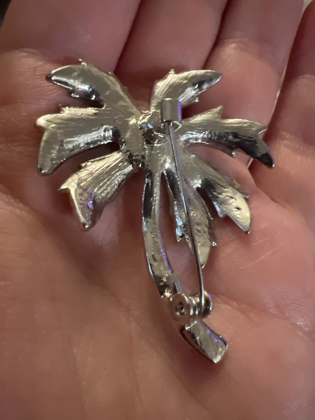 Palm Tree Brooch - Green & Silver image indicator(3)