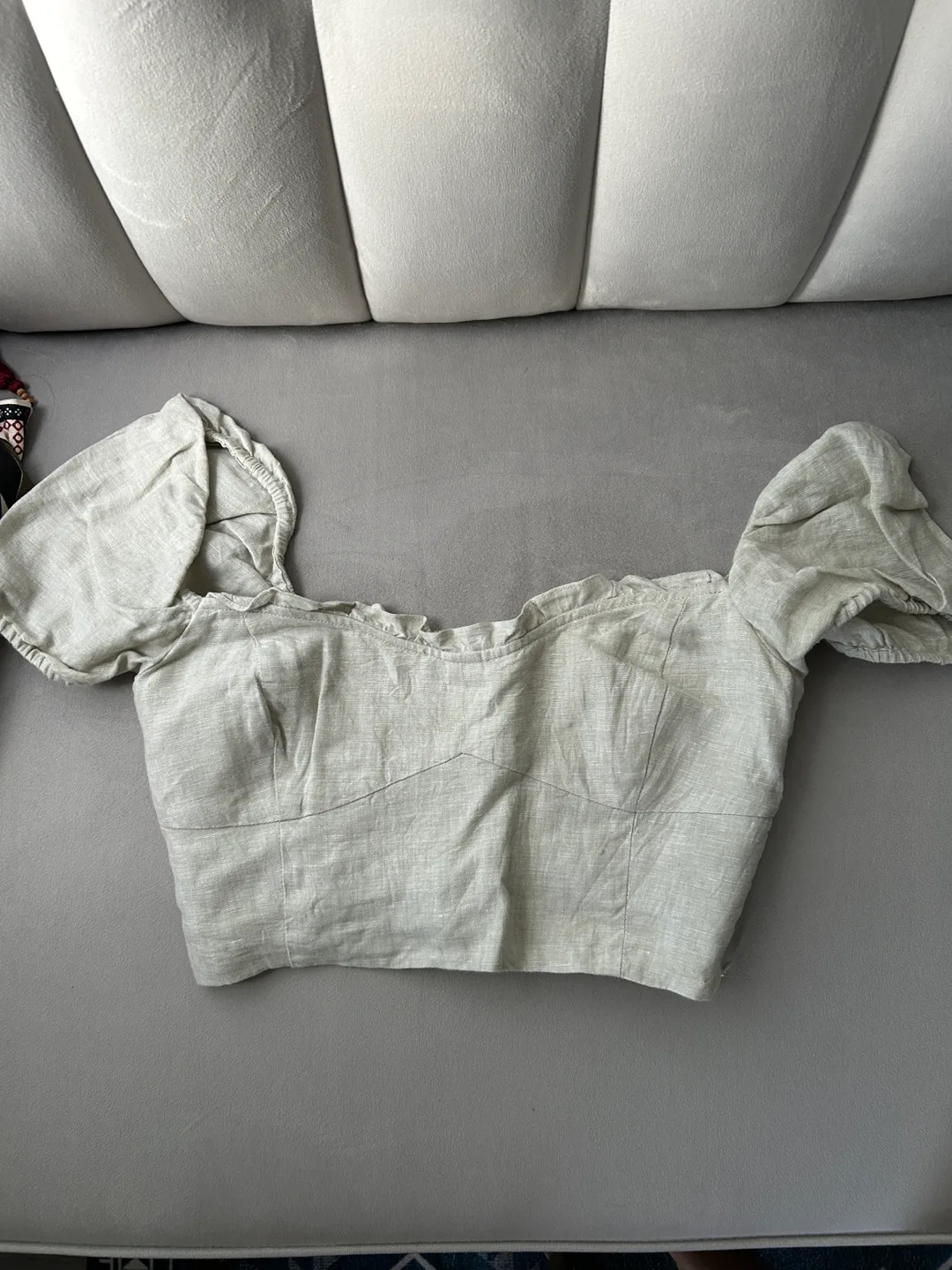 Wilfred Wander Linen Blouse - Sage Green thumbnail