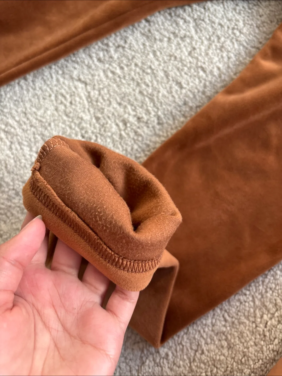 Max London Brown Velvet Pants image indicator(3)