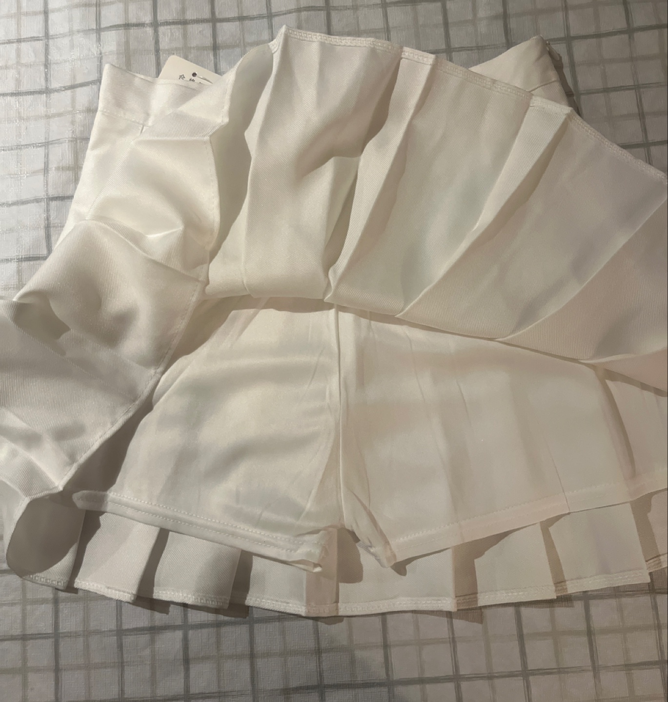 White Pleated Mini Skort - photo 3