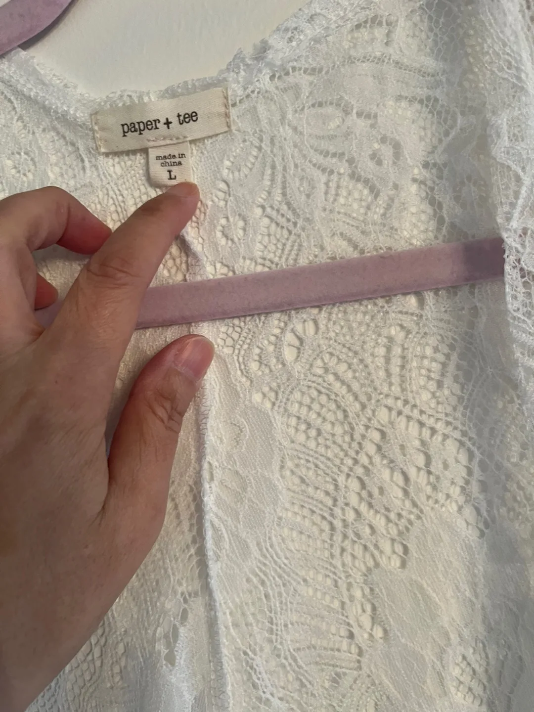 Paper + Tee Lace Kimono - Size L image indicator(4)