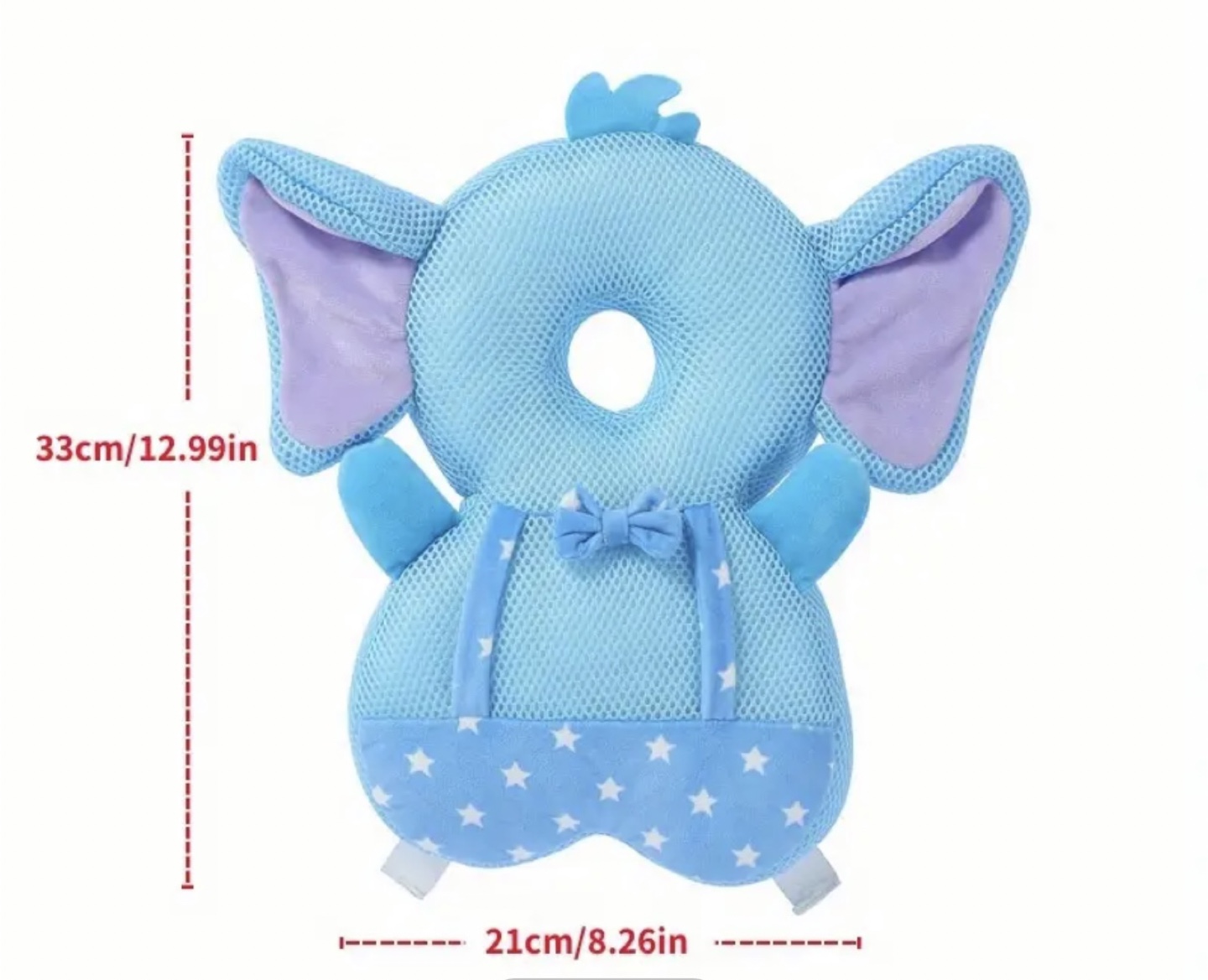 Baby Head Protector - Blue Elephant