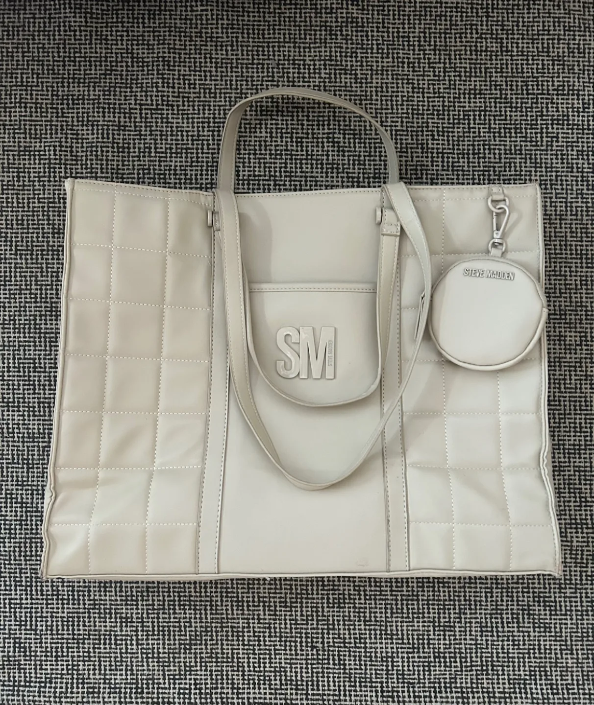 Steve Madden Tote Bag - Cream Colour thumbnail