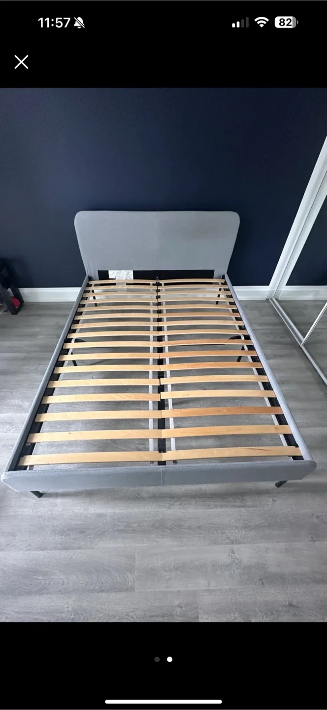 Grey Upholstered Bed Frame thumbnail