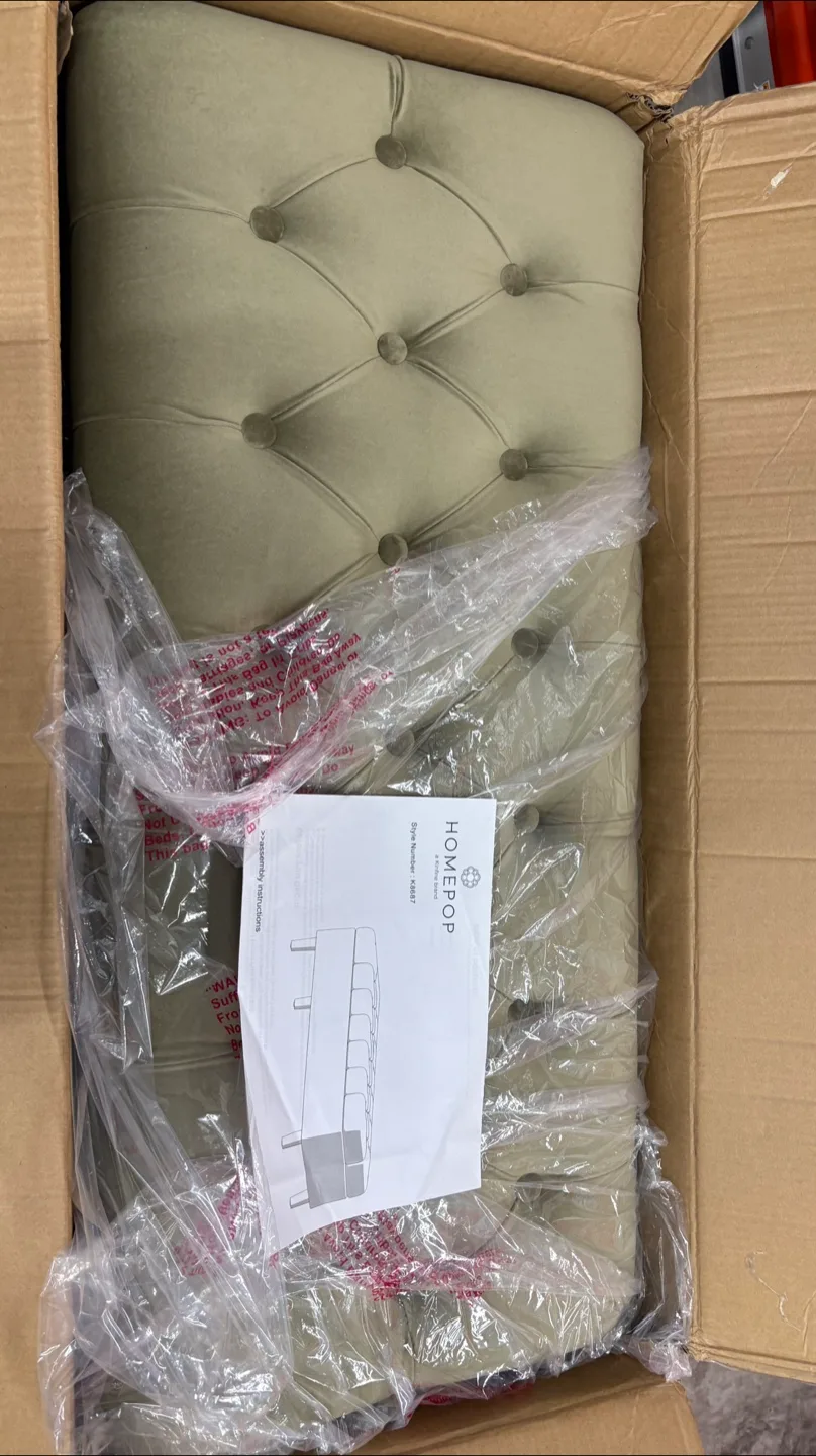 Homepop Tufted Storage Bench - K8687 thumbnail