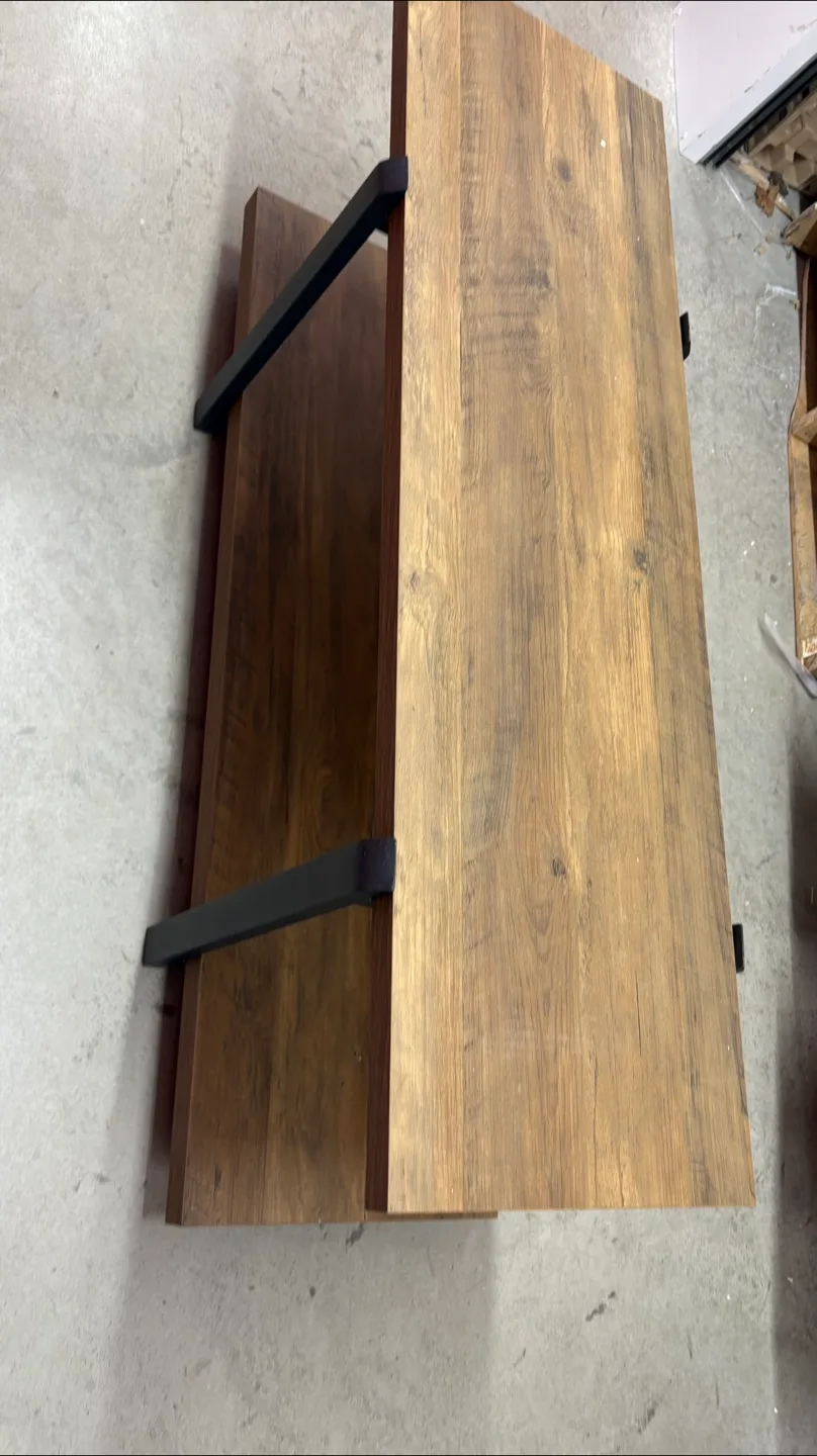 Wood & Metal Entryway Bench, 47 inch Width thumbnail