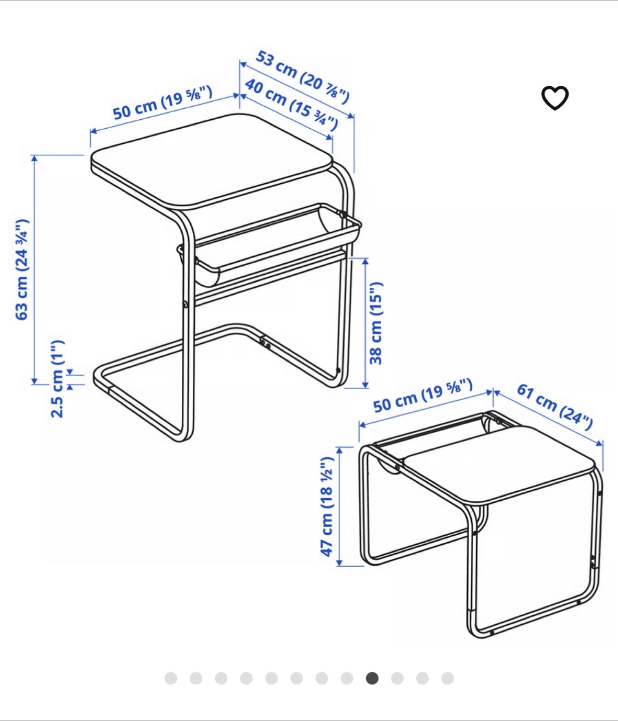 IKEA Tray Table, Black - photo 2