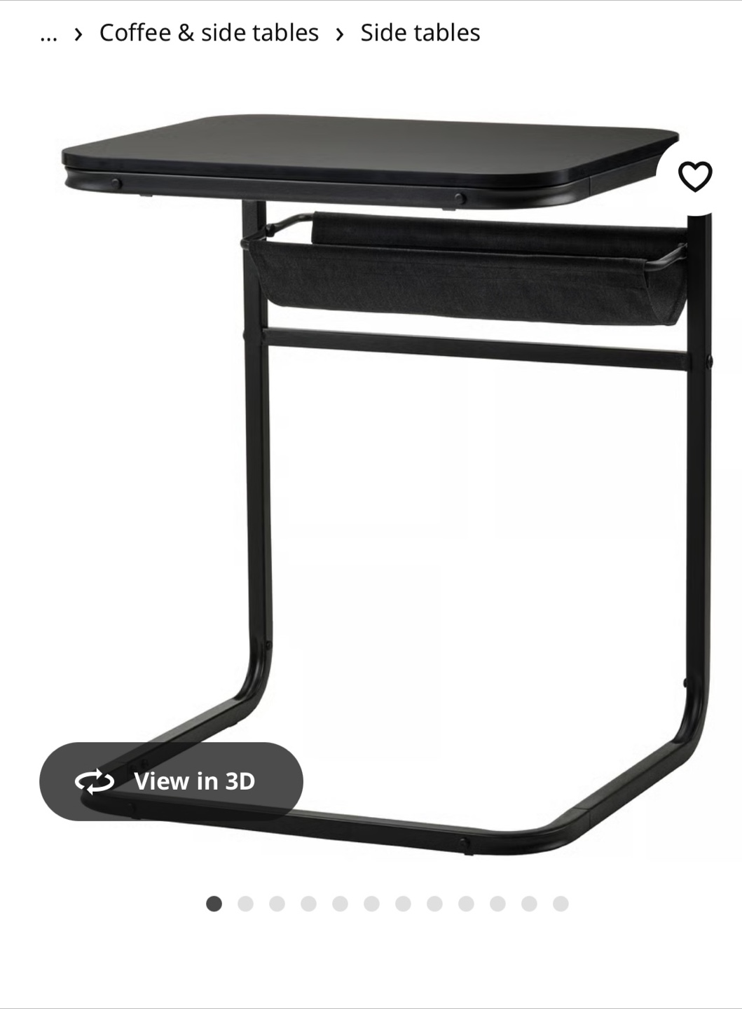 IKEA Tray Table, Black