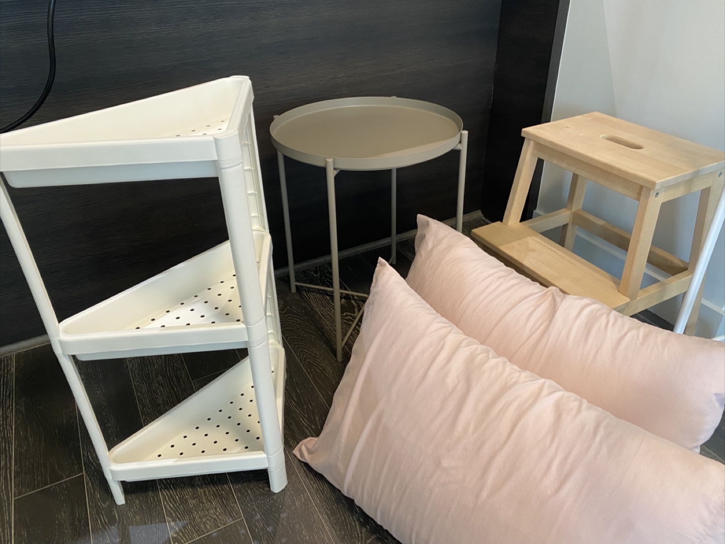 IKEA: hangers, table, stand, everything in the pic!