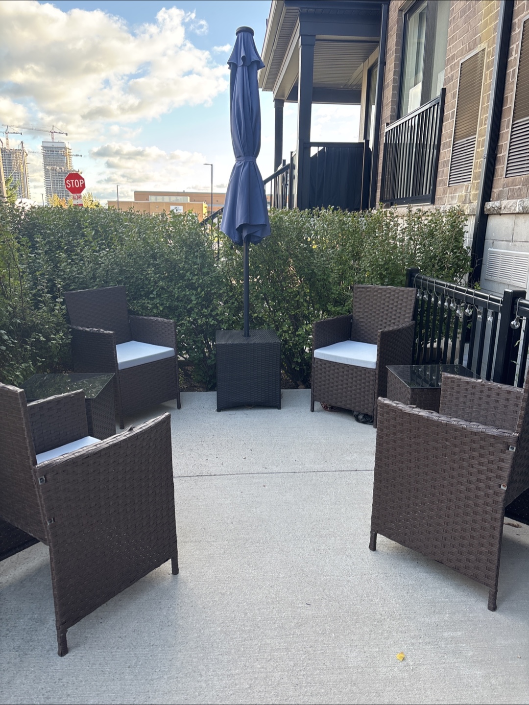 Patio Set with Umbrella & Table
