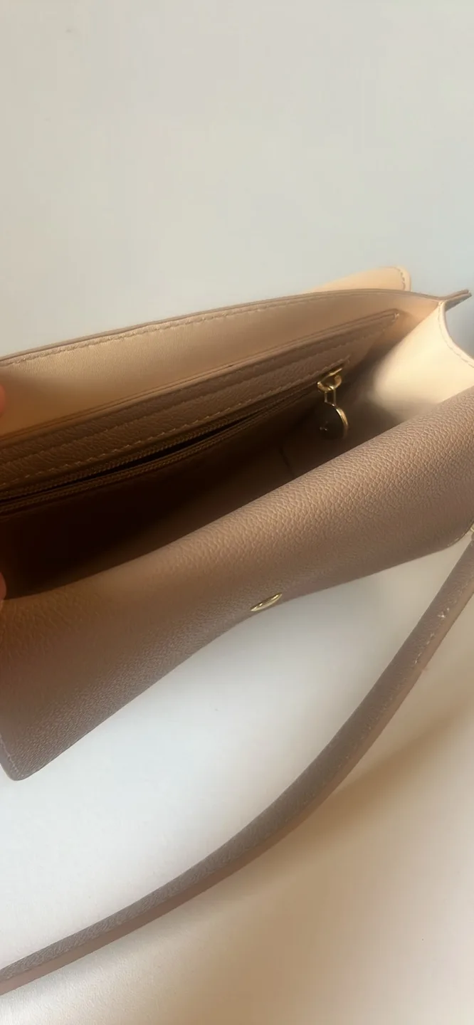 Vegan Beige Crossbody Bag thumbnail