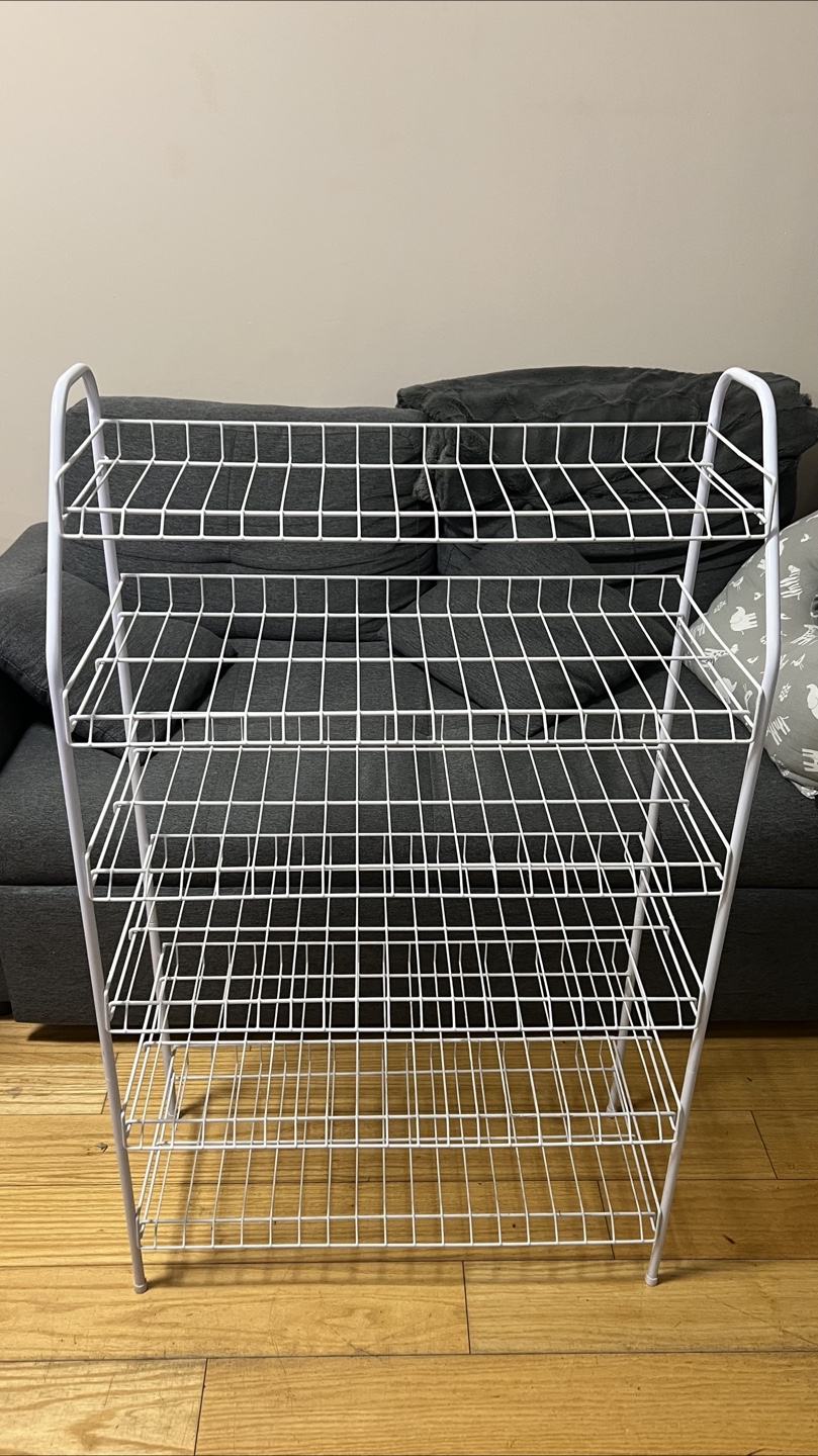 White Wire Shoe Rack - photo 2