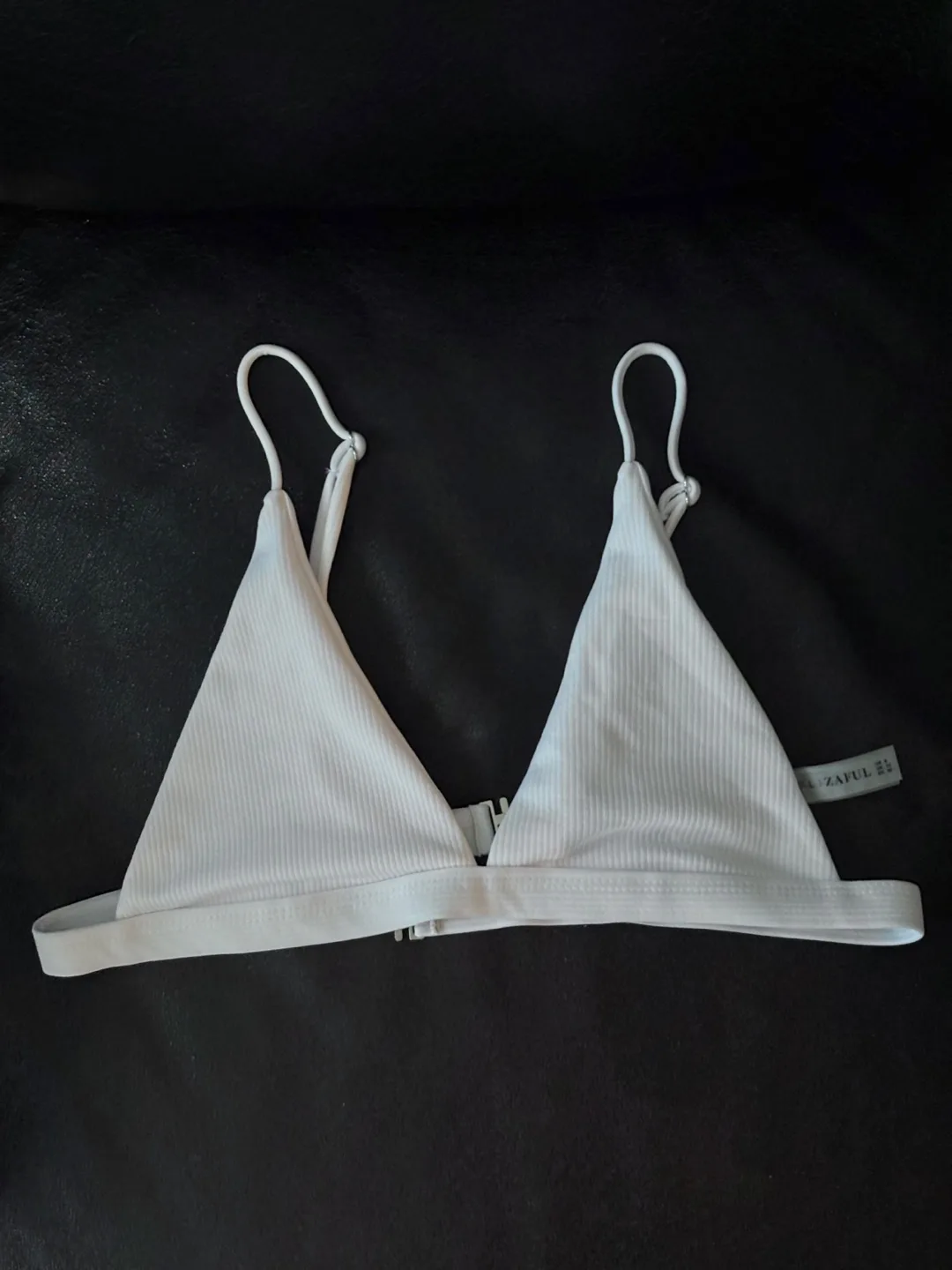 (NEW) Zaful Ribbed White Bikini Set image indicator(4)