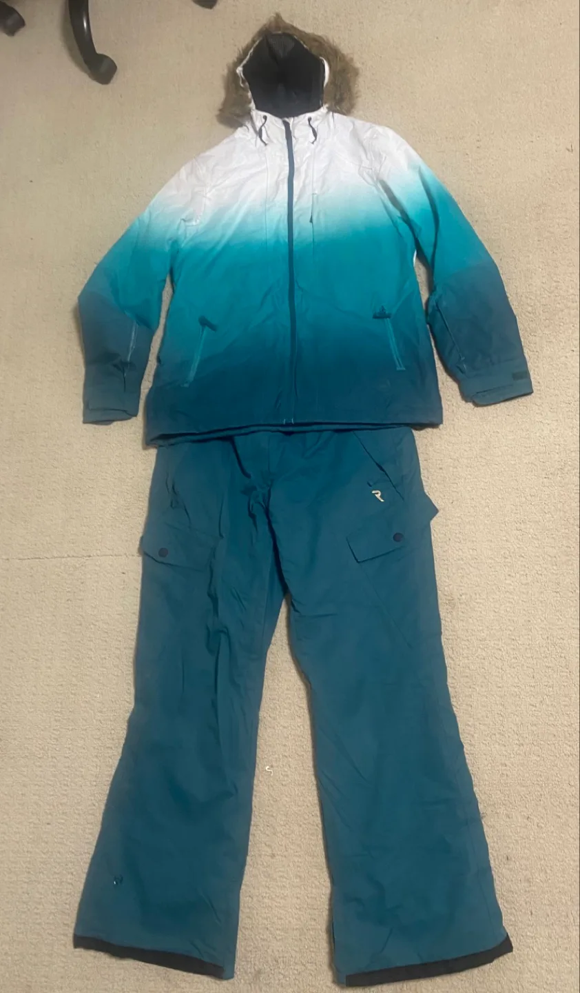 Ripzone Teal Ombre Snowsuit. Ski Jacket and Pants image indicator(2)