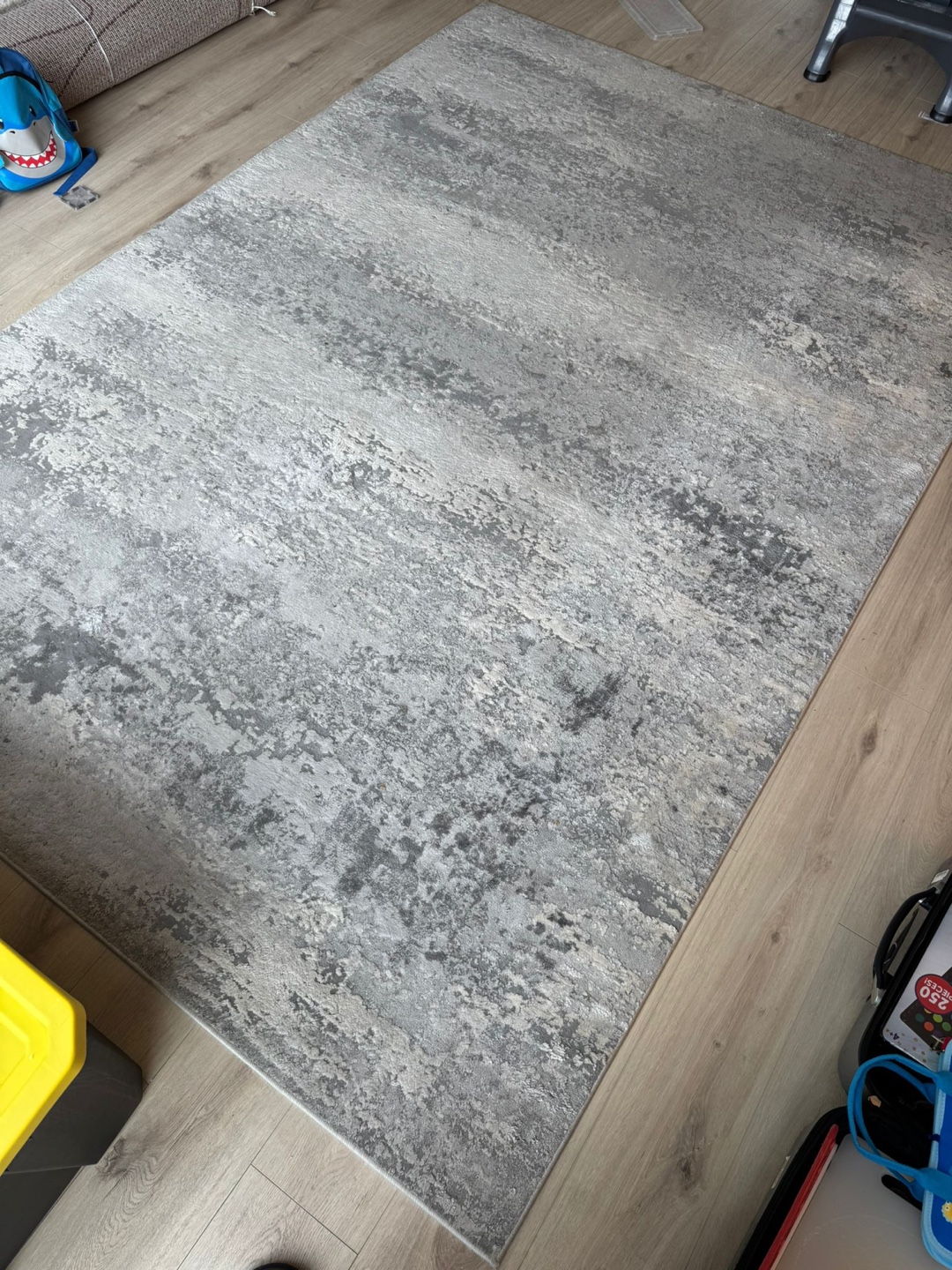 Grey Abstract Area Rug