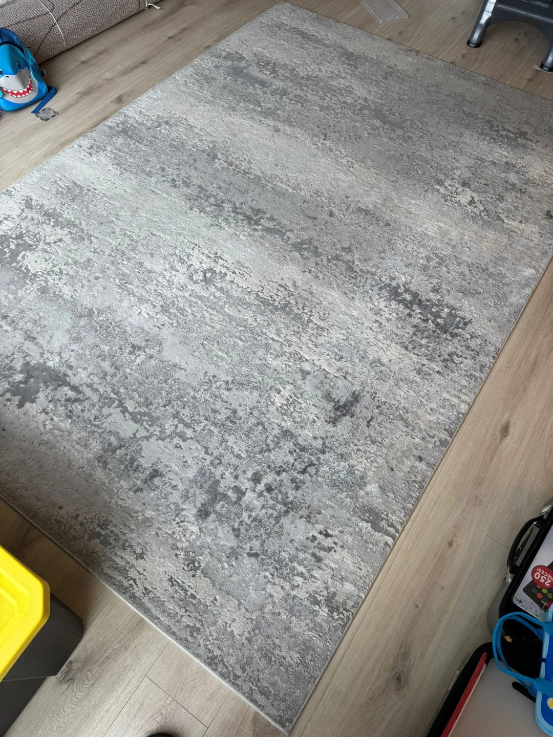 Grey Abstract Area Rug