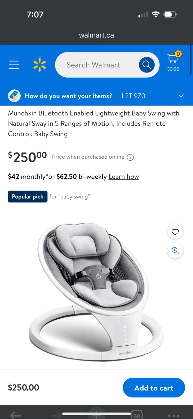 Munchkin Lightweight Baby Swing - photo 2