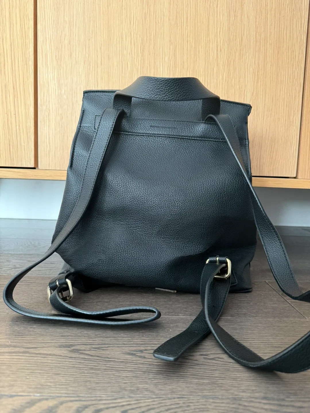 French Connection Black Leather Backpack image indicator(2)