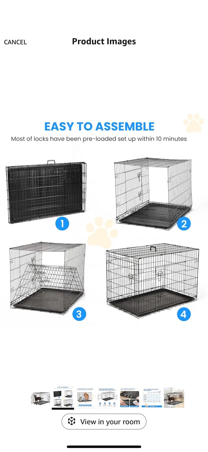 36” two doors Dog Crate image indicator(3)