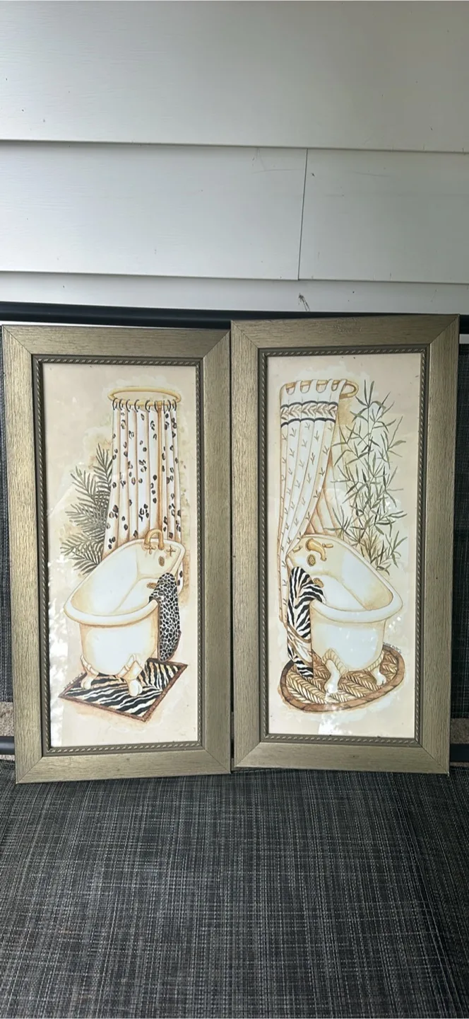 Set of 2 Framed Bathroom Prints thumbnail