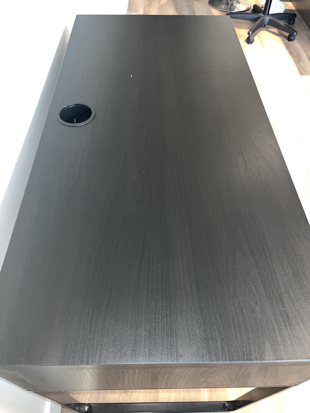 MICKE Desk black-brown with storage - photo 3
