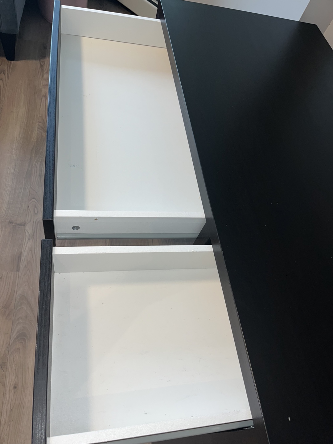 MICKE Desk black-brown with storage - photo 5