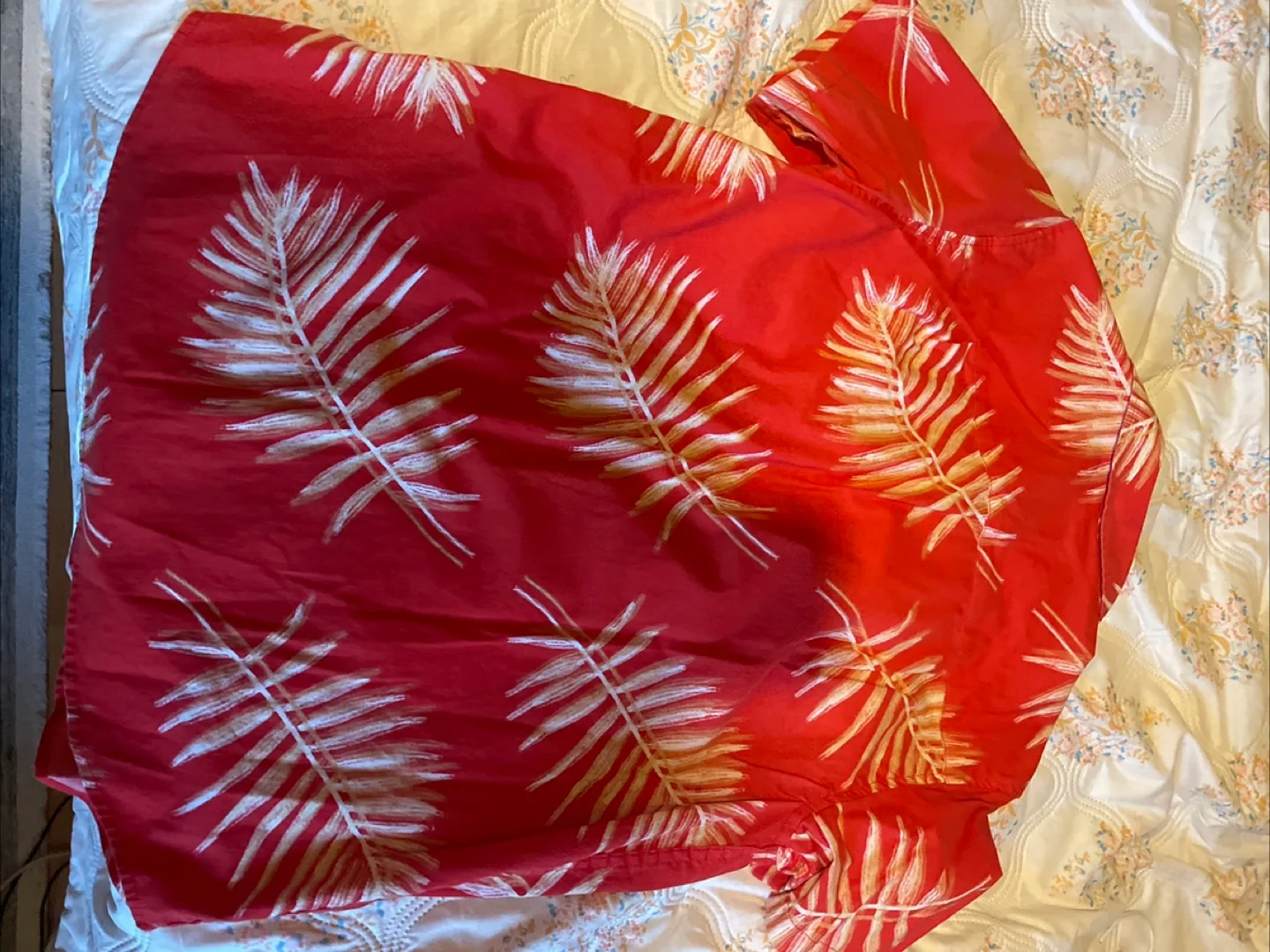 Brixton Red Palm Print Shirt - Size M image indicator(4)