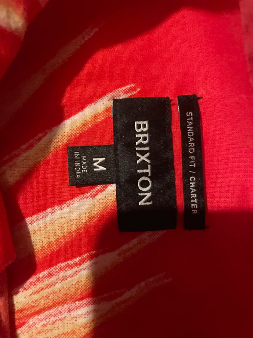 Brixton Red Palm Print Shirt - Size M image indicator(2)