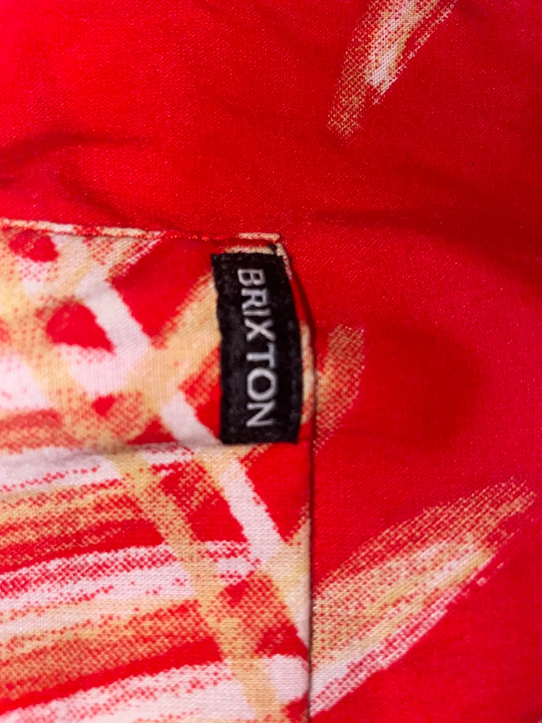Brixton Red Palm Print Shirt - Size M image indicator(7)