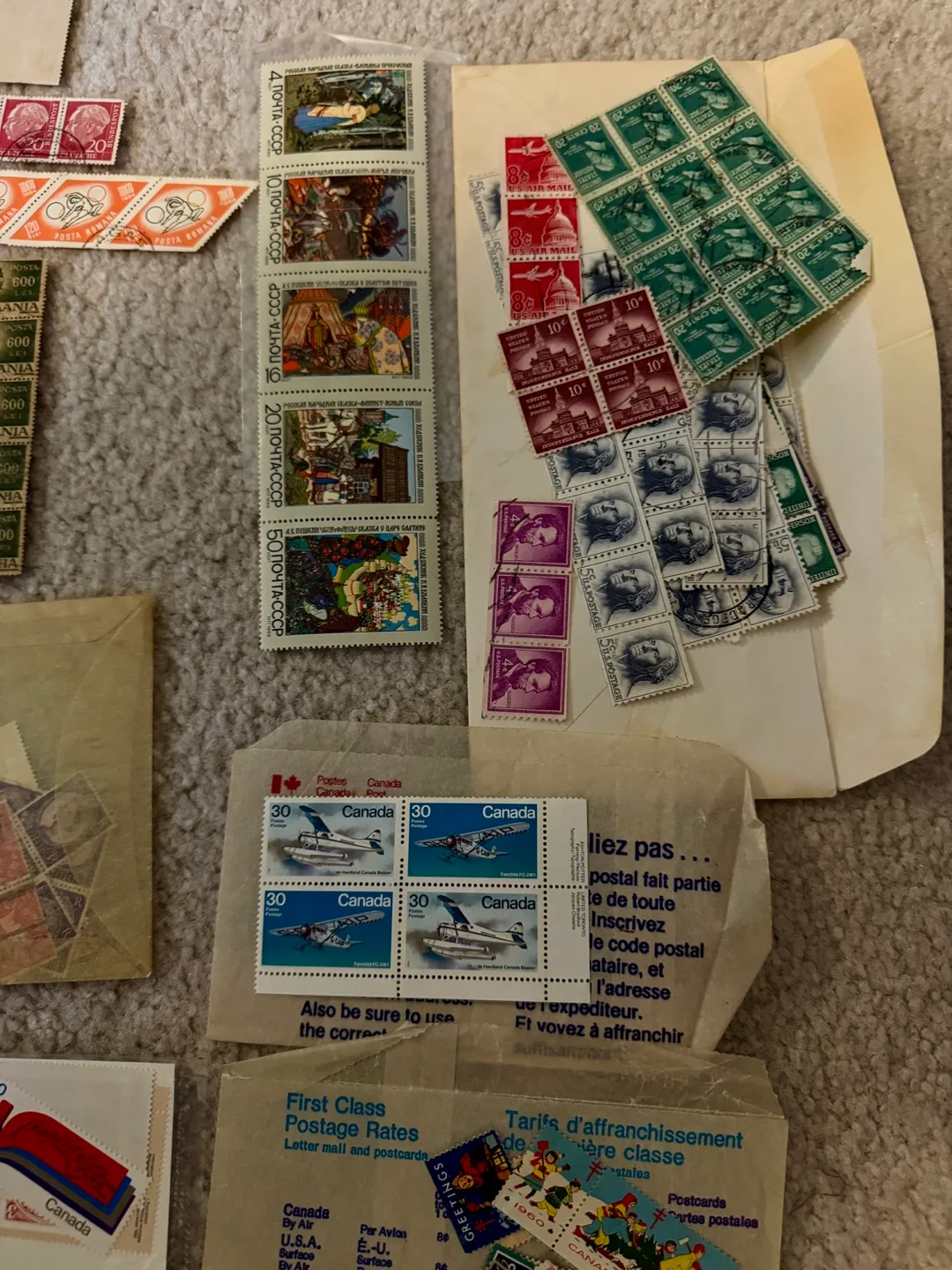 Vintage Stamp Collection new and used! image indicator(7)