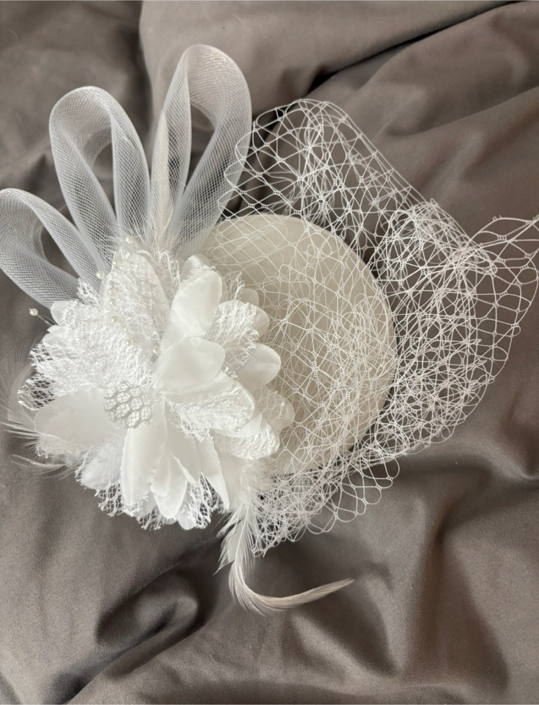 White Fascinator Headband - New