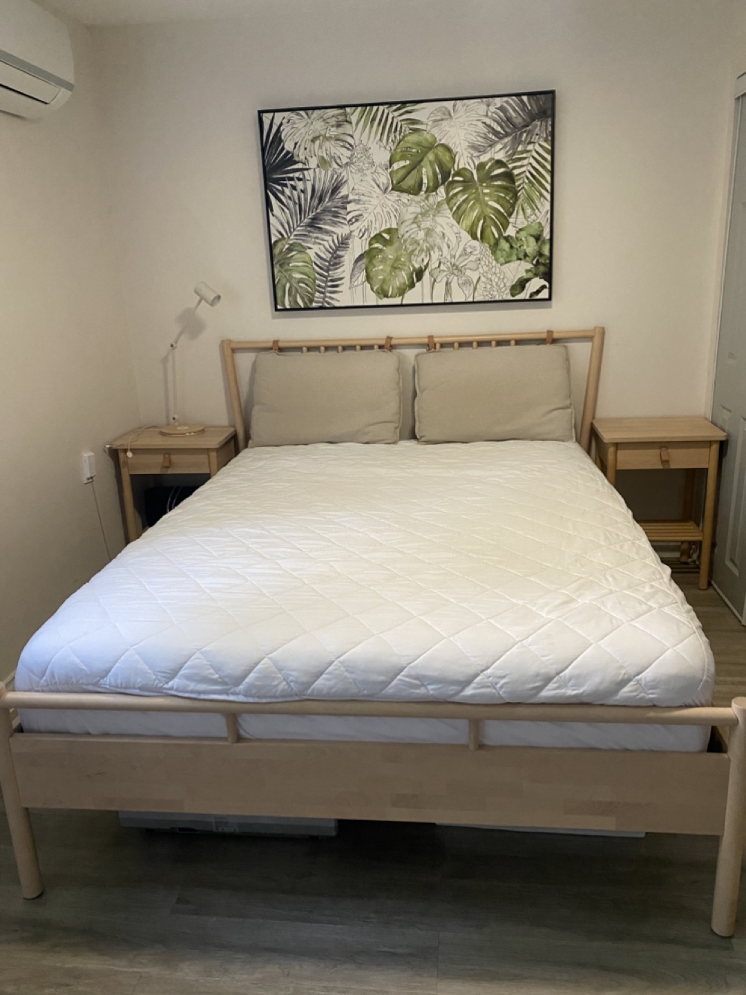 IKEA Bjorksnas Queen Size Bed Frame and Two Nightstands