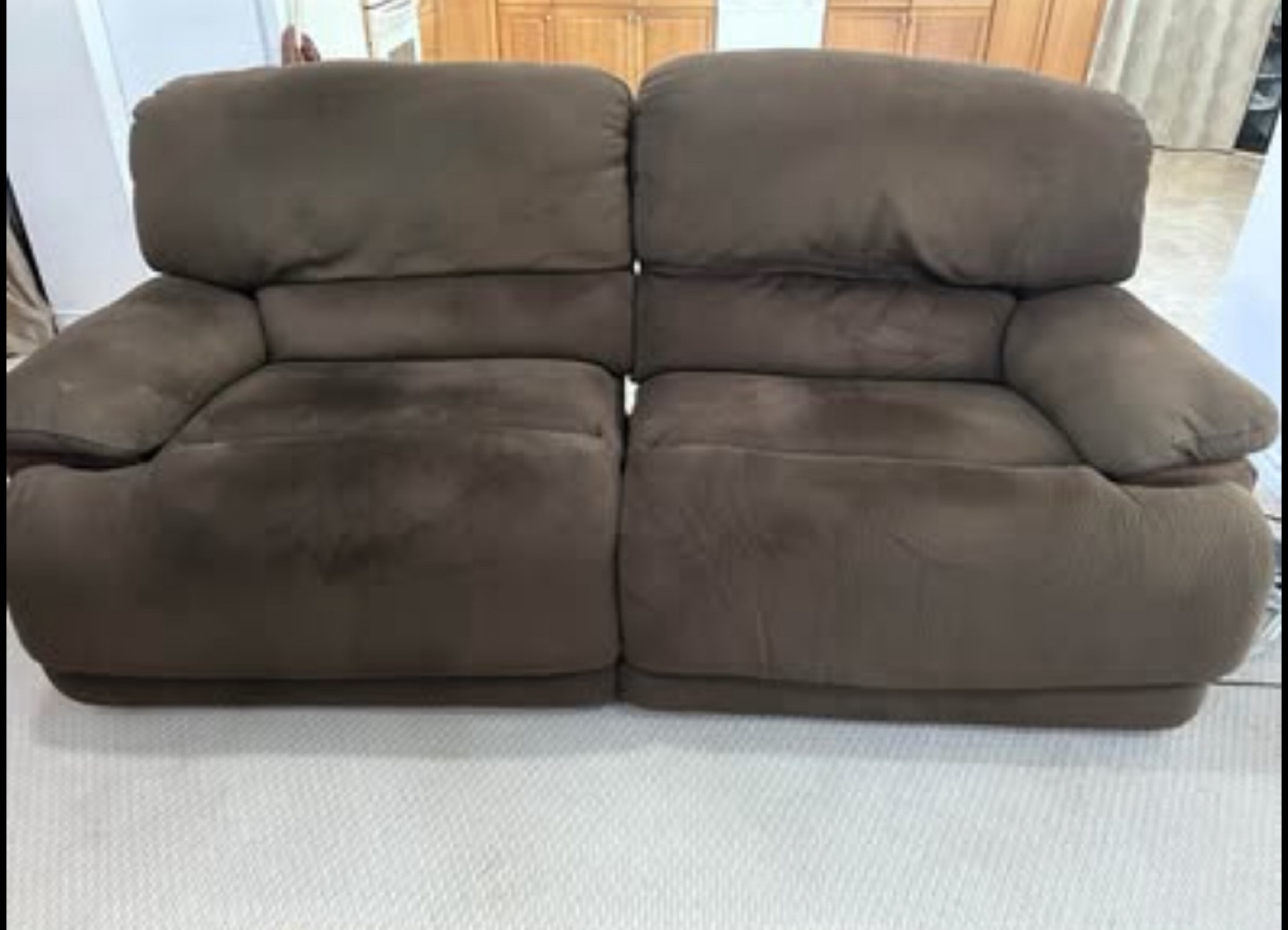 Brown Reclining Loveseat