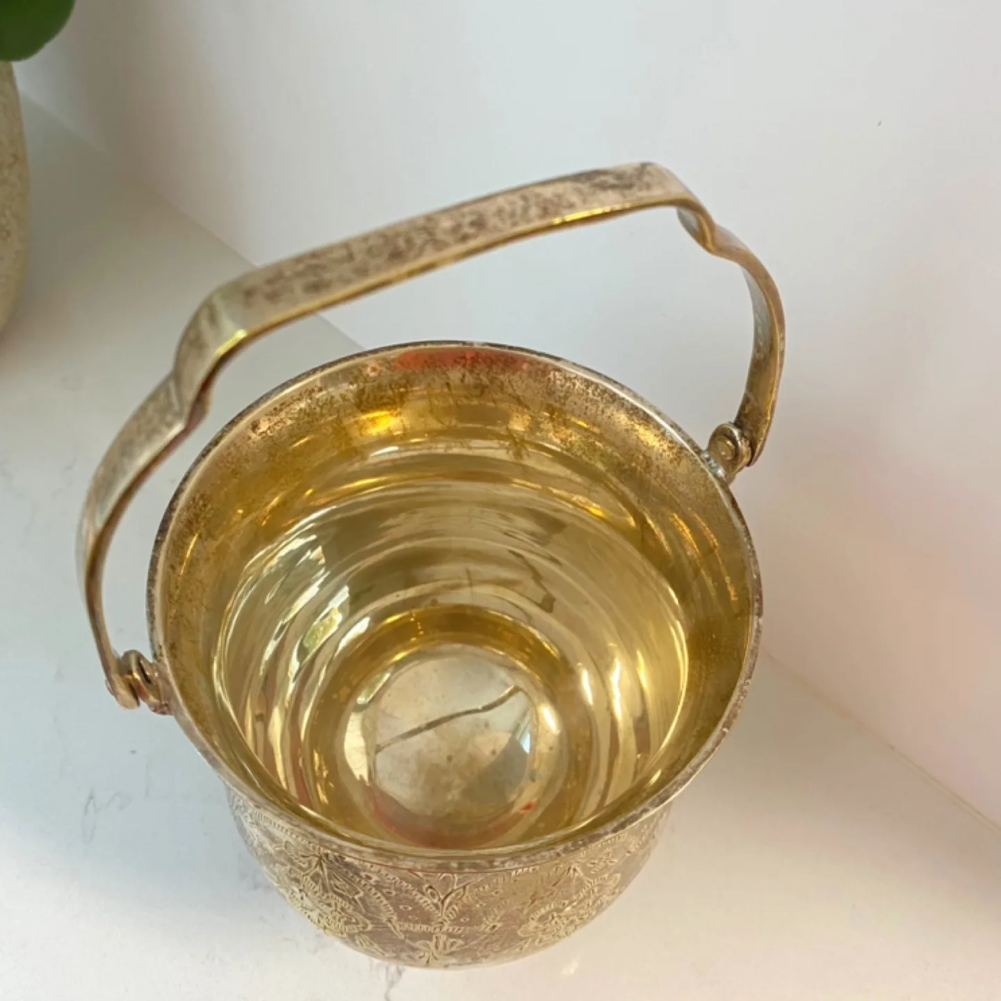 Vintage Silver-Plated Decorative Bucket image indicator(2)