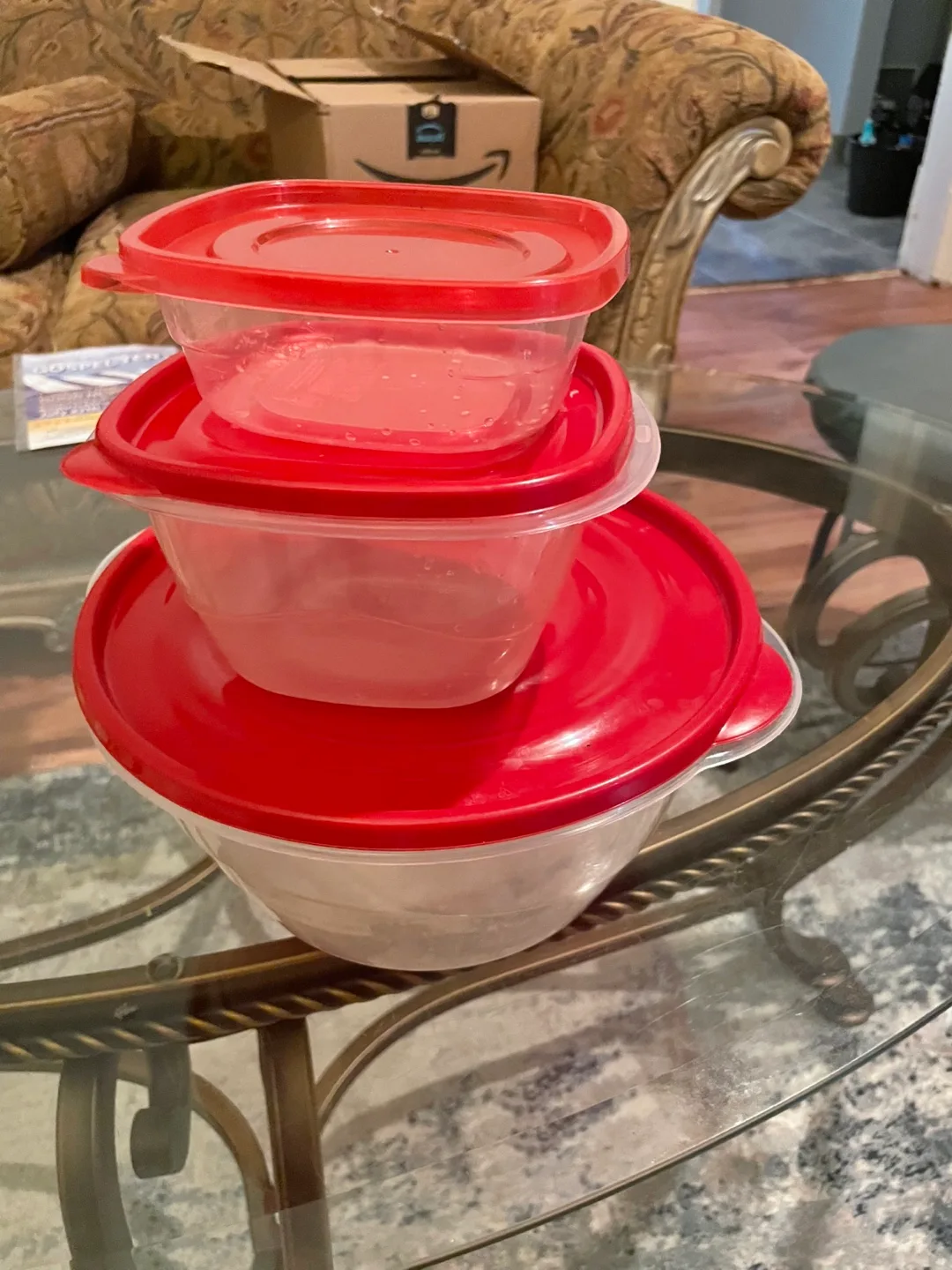Red Lidded Food Storage Containers thumbnail
