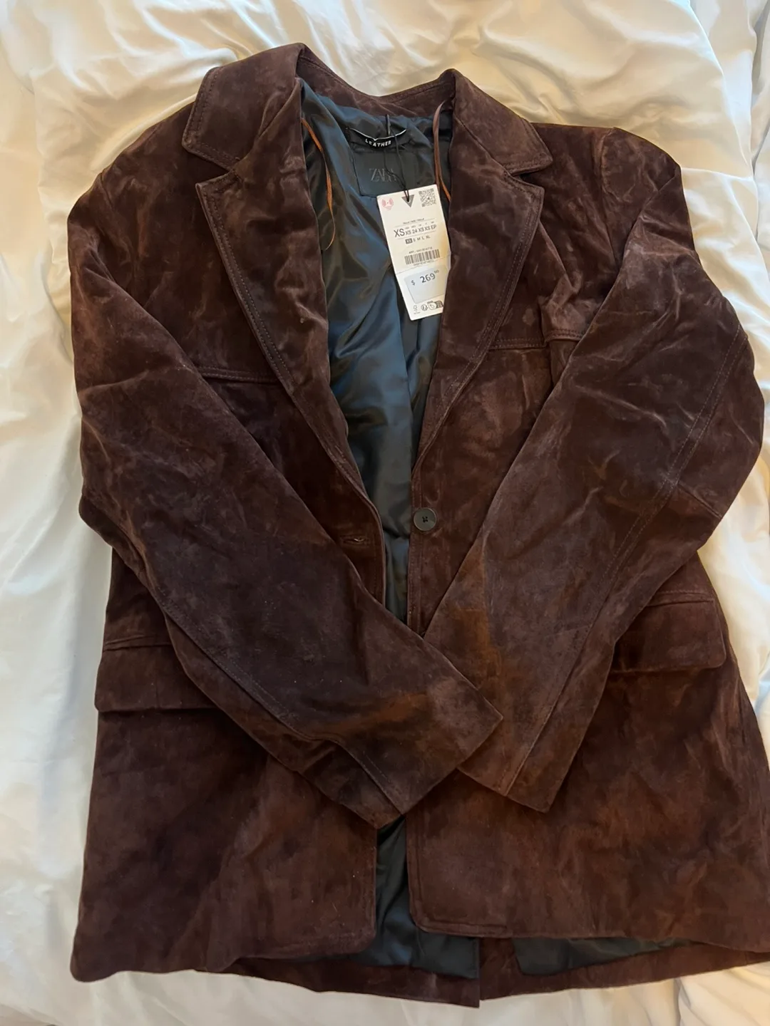 Zara Suede Blazer - XS thumbnail