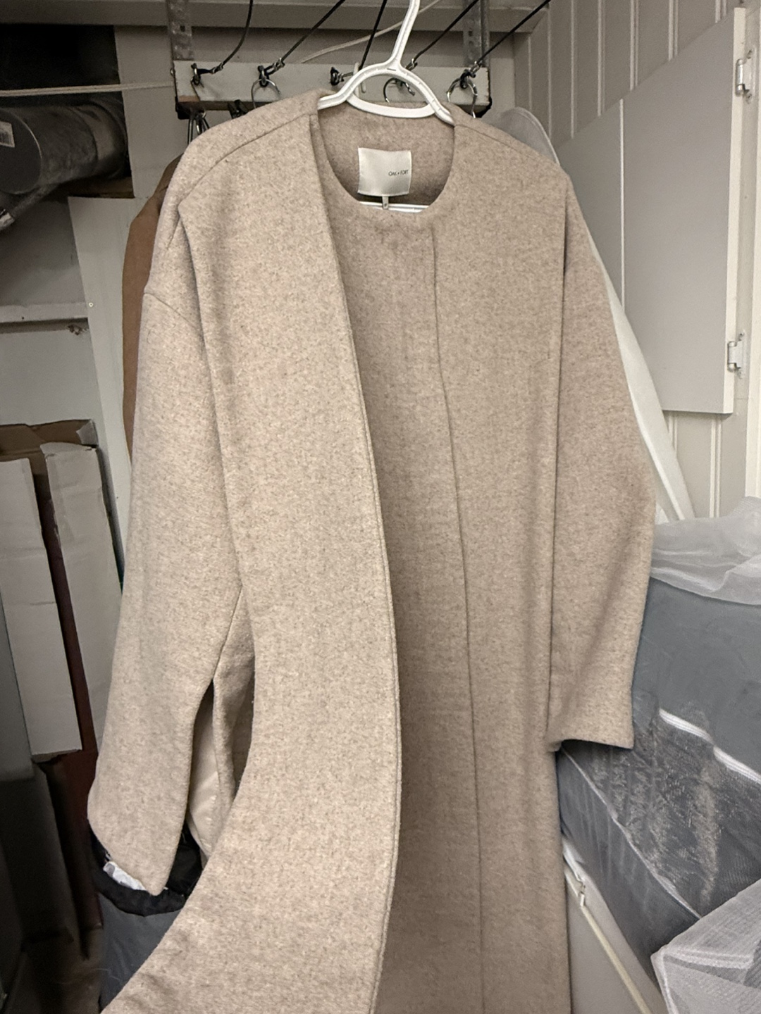 Oak + Fort Oversized Beige Coat - Size M - photo 2
