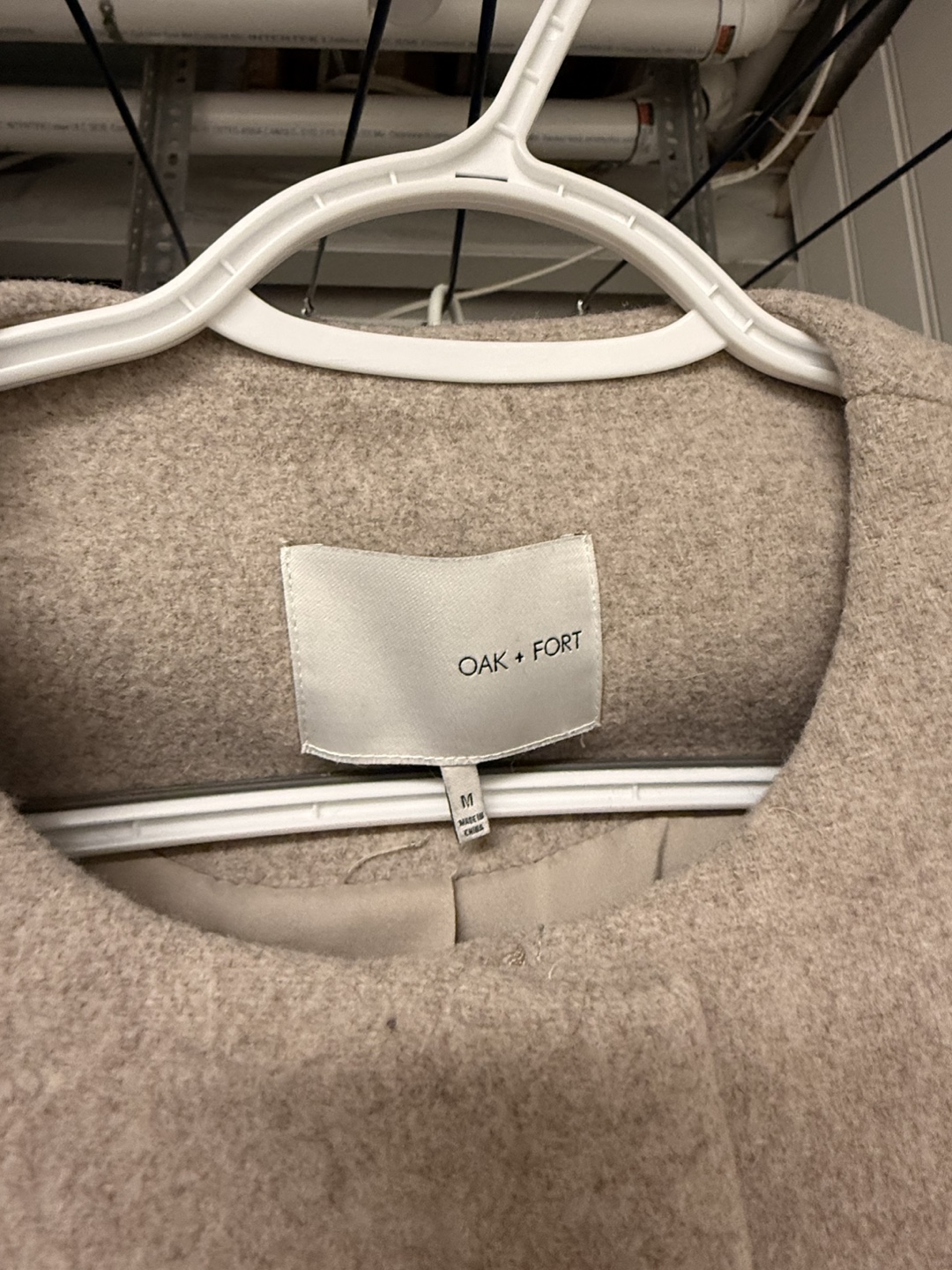 Oak + Fort Oversized Beige Coat - Size M - photo 5