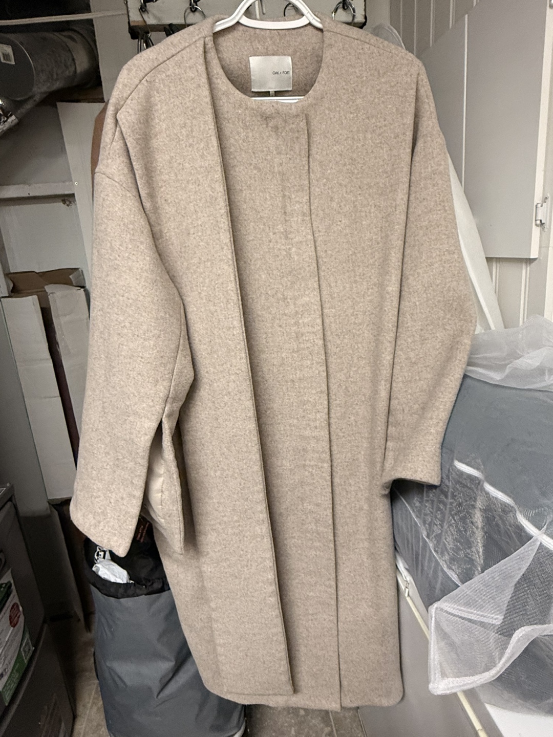 Oak + Fort Oversized Beige Coat - Size M