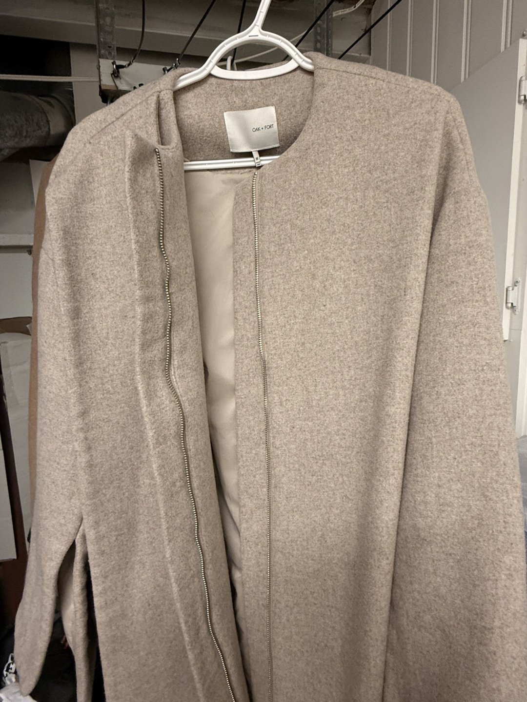 Oak + Fort Oversized Beige Coat - Size M - photo 3