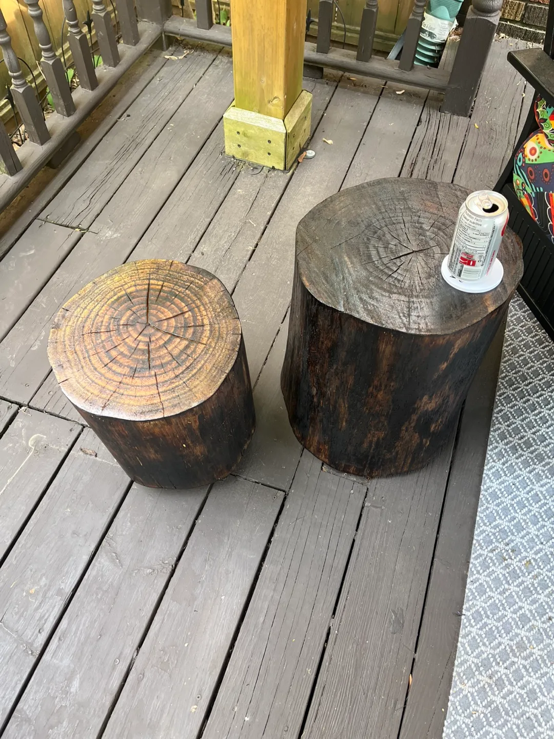 Wood Stump Side Table - Rustic Style image indicator(6)